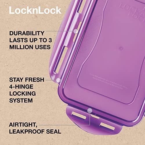 LocknLock ÖKO Élelmiszer-Tároló Tartályok/Bin Set/BPA-Mentes/Mosogatógépben mosható, Téglalap alakú, 4 Darab Téglalap,