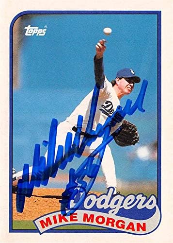 Autogramot Raktár 621705 Mike Morgan Dedikált Baseball Kártya - Los Angeles Dodgers 1989 Topps Forgalmazott - No. 84T
