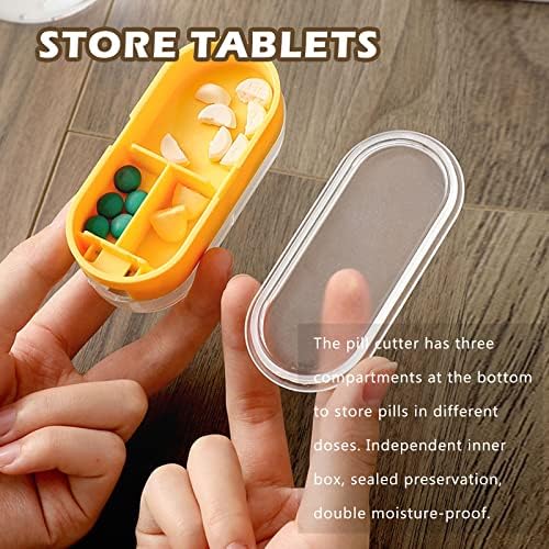 Tabletta Cutter, a Legjobb Tabletta Vágó Tabletta Doboz 2 az 1-ben, Tablet Splitter Kis Nagy Tabletták, Vágott Tablettát,