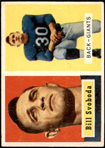 1957 Topps 153 Bill Svoboda New York Giants-FB (Foci Kártya) EX Óriások-FB Tulane