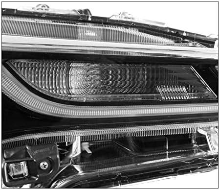 ZMAUTOPARTS LED Projektor Fényszórók Fekete w/6 Fehér DRL Kompatibilis 2020-2021 Toyota Corolla L/LE [Japán Épült]
