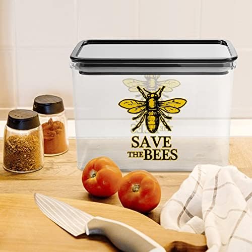 Mentsd meg A Méhek Tároló Doboz Műanyag Étel Szervező Tartály Tartály Fedéllel a Konyhában