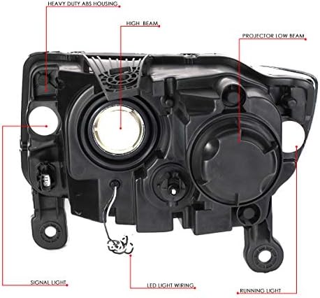 Dual LED DRL L-Bár Projektor Fekete Világos Sarok Fényszórók+Szerszám Készlet Kompatibilis a Jeep Grand Cherokee 14-16
