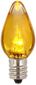 Vickerman C7 Ragyogj Átlátszó Műanyag LED Sárga Szabályozható Izzó, Csomag 25