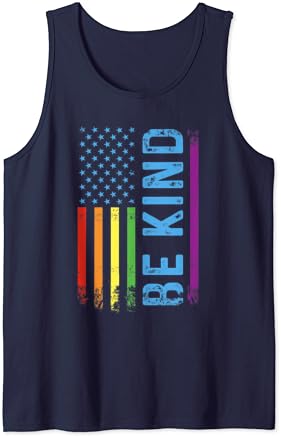 Kedves LMBT LGBTQ Meleg Büszkeség Szivárvány Amerikai Zászló Büszke USA Tartály Tetején