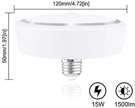 Bonlux PIR Mozgásérzékelő LED-es Mennyezeti Lámpa, 15W (150W Egyenértékű) E26 Közepes Bázis Alkonyat Hajnal LED Mennyezeti