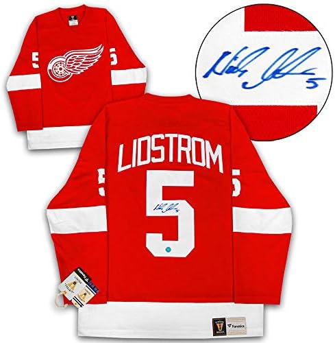 Nicklas Lidstrom Detroit Red Wings Aláírt Retro Fanatikusok Jersey - Dedikált NHL-Mezek