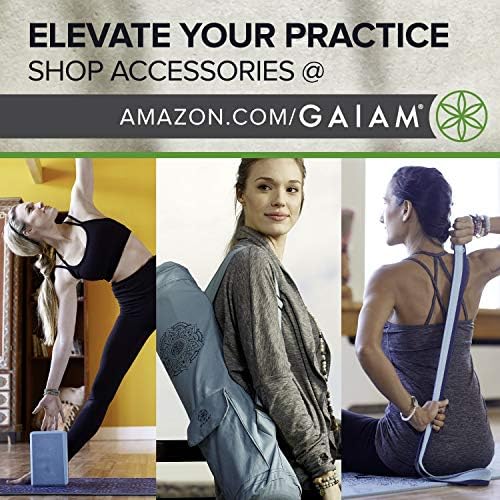 Gaiam egyszínű Jóga Szőnyeg, Csúszásmentes Gyakorlat & Fitness Szőnyeg Minden Típusú Jóga, Pilates & Emelet Gyakorlatok