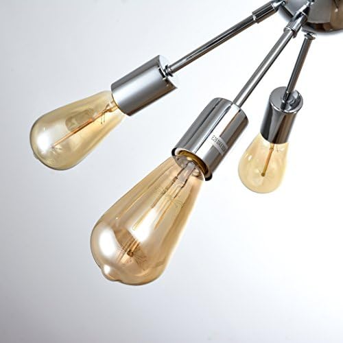 mirrea a Szputnyik Csillár Vintage Edison Lámpa Lámpatest, Ipari Starburst Világítás 12 Fények Chrome Kész Fém
