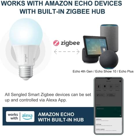 Sengled Zigbee Okos Izzók, Smart Hub Szükséges, Működik SmartThings Echo Beépített Hub-ot, a Hang Vezérlés Alexa, a
