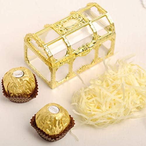 TOYANDONA 12db Candy Doboz kincsesláda Alakú Édes Csokoládé Pakolás Ajándék Esküvői Szívességet Ajándék Dobozok leánybúcsú