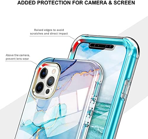 DT Kompatibilis iPhone 12 Pro Max Esetben Épült képernyővédő fólia, Könnyű, Elegáns, Teljes Test Ütésálló Védő Masszív