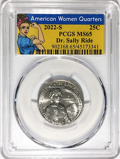 2022 S az Amerikai Nők Negyede Dr. Sally Ride Negyed MS 65 Rosie Címke PCGS