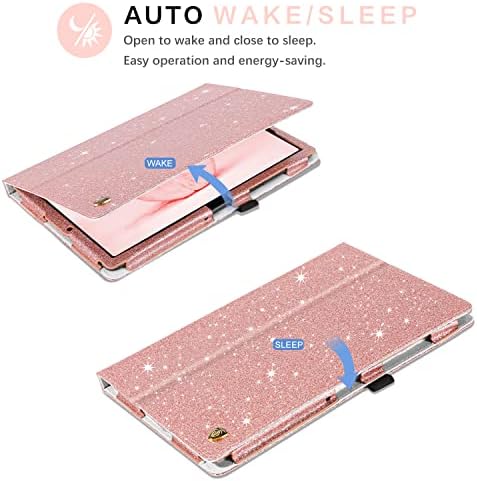 BENTOBEN Samsung Galaxy Tab A8 Esetben 2022, Csillogó Bling Folio Összecsukható Állvány Smart Auto Wake/Sleep Védő Lányok,