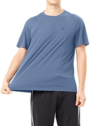 Férfi T-Shirt Ránc-Rezisztens Teljesítmény Tee 4 Módon Stretch Gyors Száraz, Rövid Ujjú Nedvesség Wicking UPF 50+ napvédő