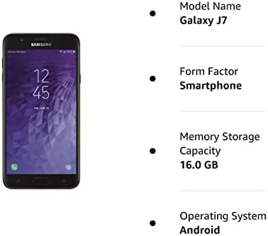 Samsung Galaxy J7 J737V 16GB Verizon + GSM Kártyafüggetlen Okostelefon, a 2018-as Kiadás - Fekete (Felújított)