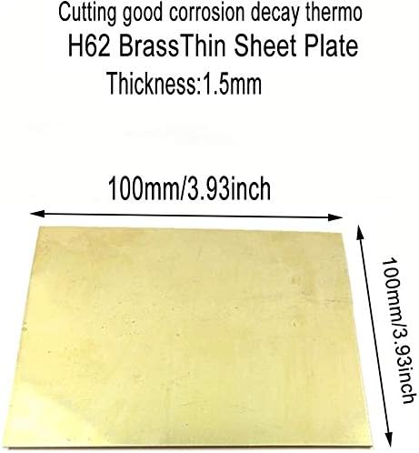 YIWANGO H62 Sárgaréz Lemez Egyedi Méret CNC Keret Modell Penész DIY Contruction Pad Vastagság 1,5 Mm 1db Tiszta Réz