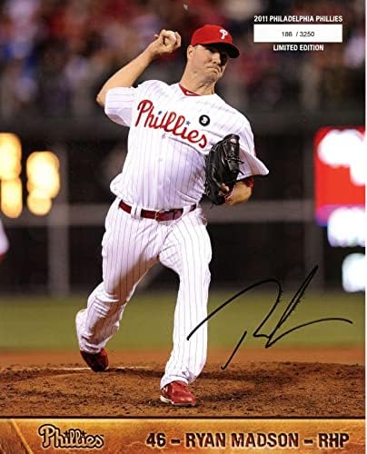 Ryan madison állami Dedikált 2011 8x10 Phillies Phan Fotó - Dedikált MLB Fotók